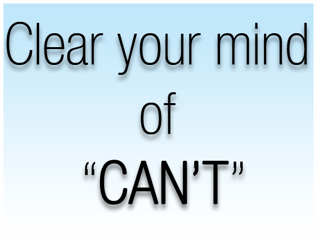Fitness Motivation - Clear your mind of cant